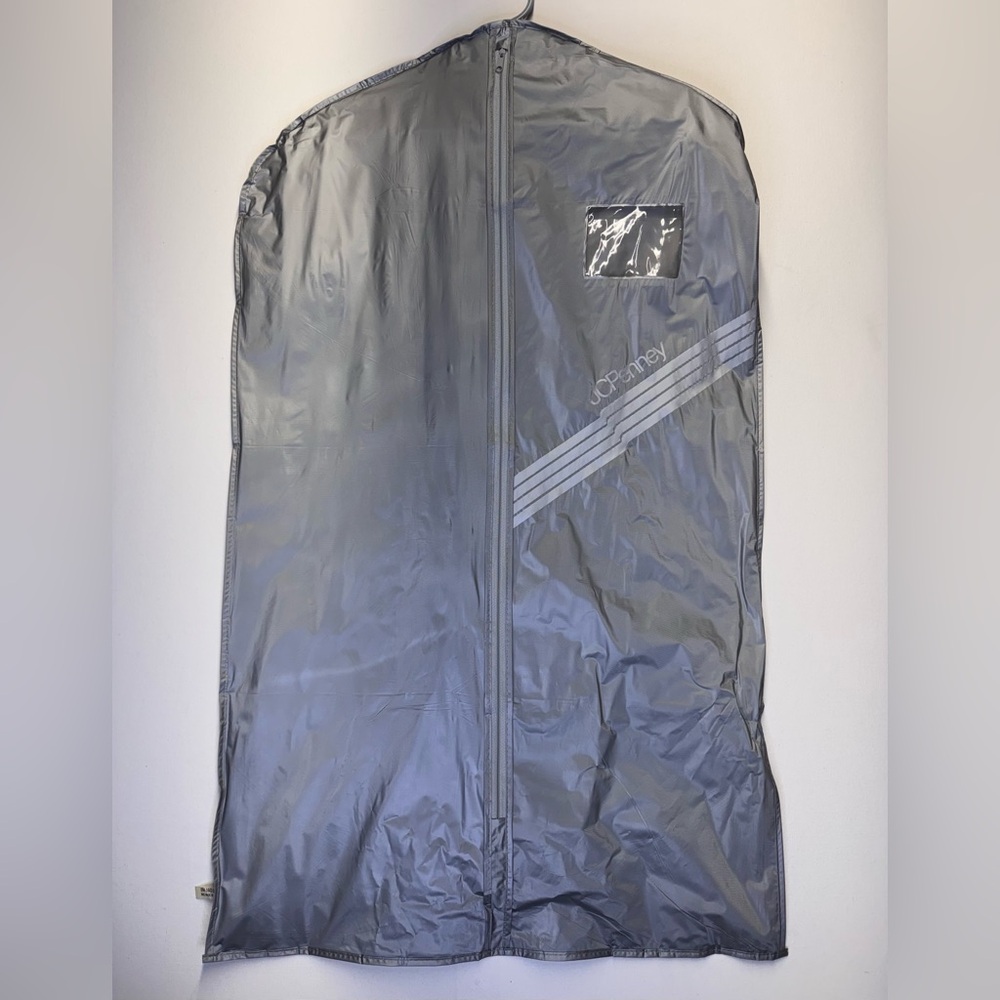 vintage JC Penney‎ Department Store garment bag dust cover gray; window